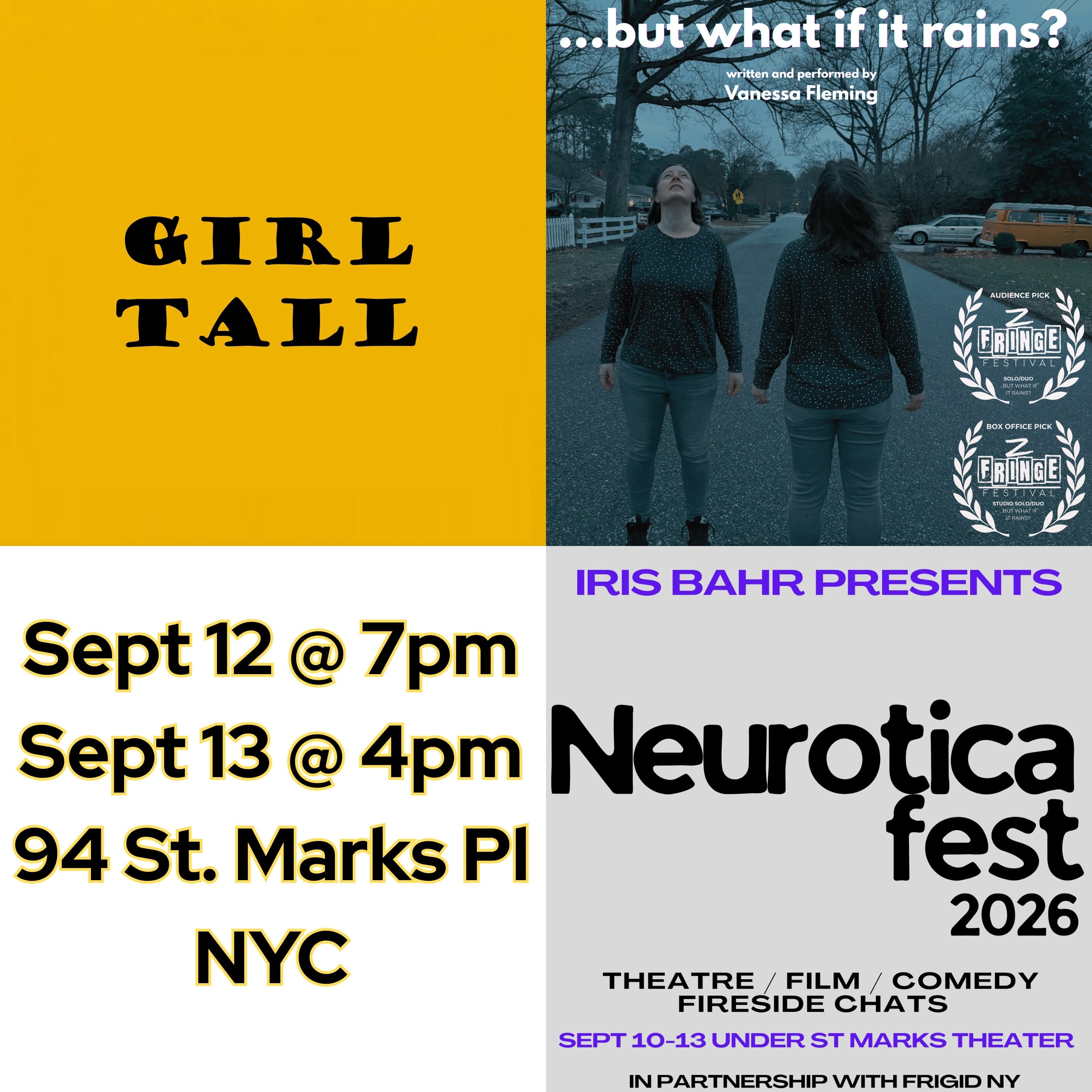 Double Feature: "Girl Tall" & "...but what if it rains?"