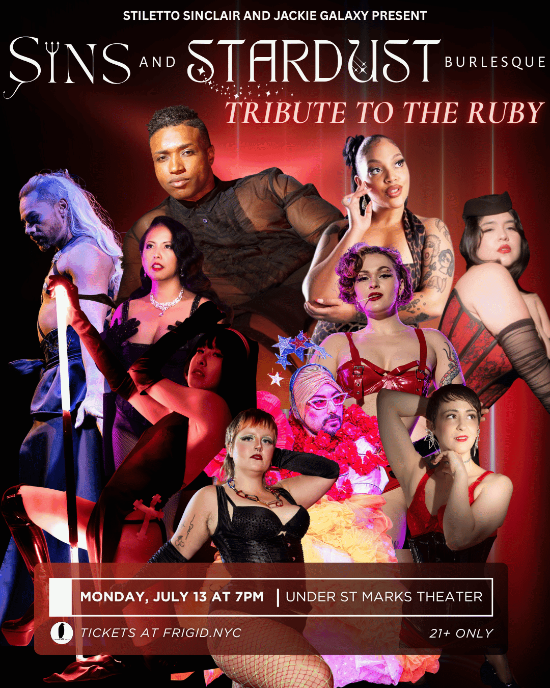 Sins and Stardust Burlesque: Tribute to the Ruby