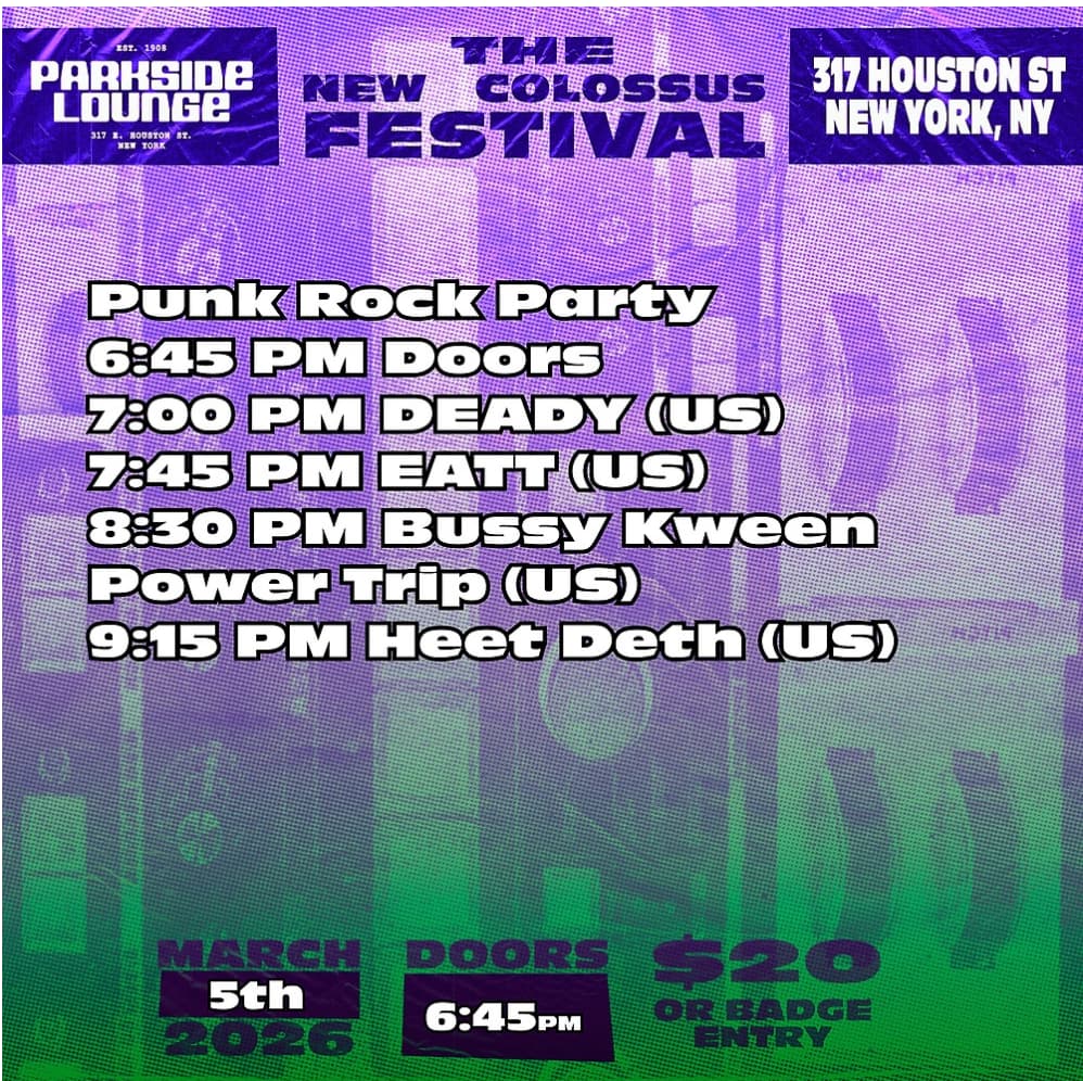 The New Colossus Festival Thursday 7pm