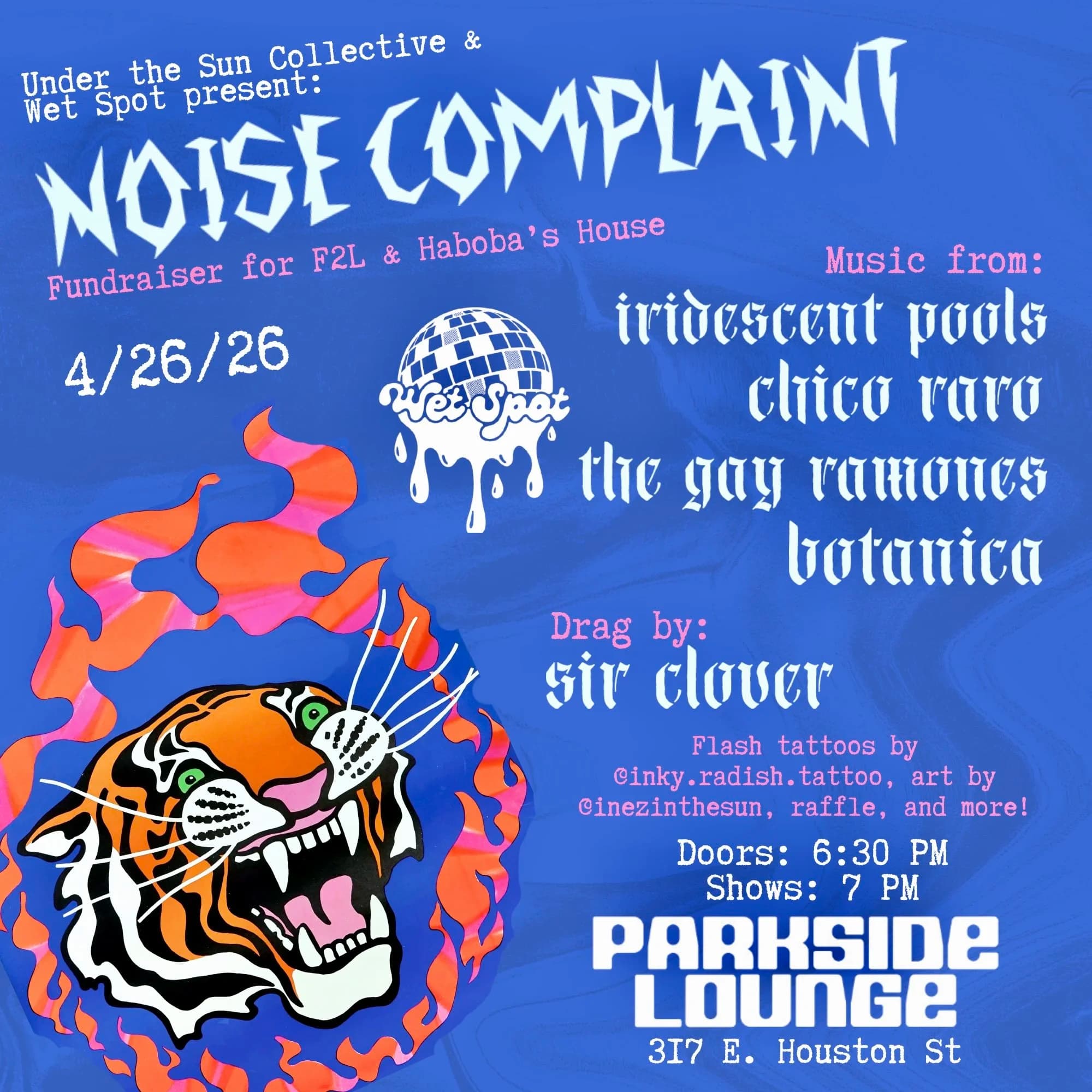 Wet Spot Presents Noise Complaint at The Parkside Lounge