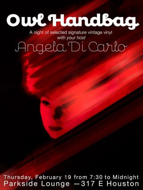 OWL HANDBAG with DJ ANGE DiCARLO