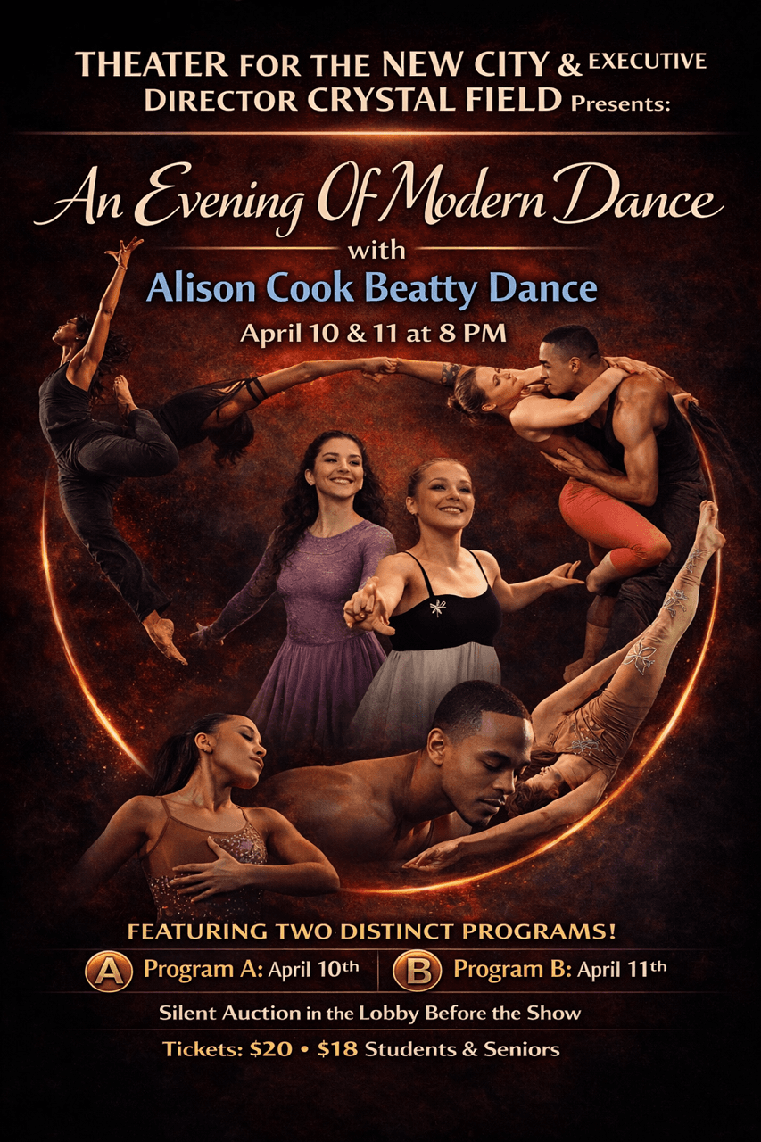 An Evening of Modern Dance with Alison Cook Beatty DanceApril 10 β April 11April 10 - April 11, Friday & Saturday at 8